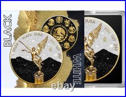 2024 Mexico 1 oz Silver Libertad Diamond Dusted Black and White