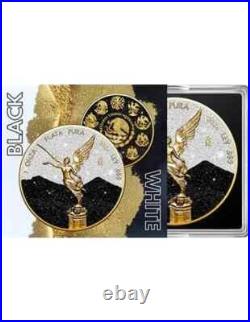 2024 Mexico 1 oz Silver Libertad Diamond Dusted Black and White