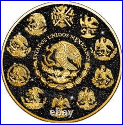 2024 Mexico 1 oz Silver Libertad Diamond Dusted Black and White