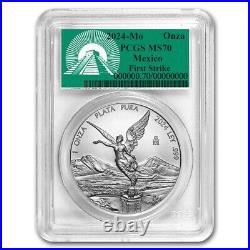 2024 Mexico 1 oz Silver Libertad MS-70 PCGS (FS, Green Label)