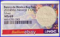 2024 Mexico 1 oz Silver Libertad NGC MS69 Banco de Mexico Bag Fragment Bullion