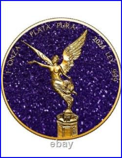 2024 Mexico 1 oz Silver Libertad Precious Genstones Amethyst Edition 2024 Mexico 1 oz Silver Libertad Precious Genstones Amethyst Edition