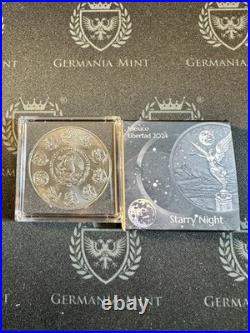 2024 Mexico 1 oz Silver Libertad Starry Night Hologram with Ruthenium Gild 2024 Mexico 1 oz Silver Libertad Starry Night Hologram with Ruthenium Gild