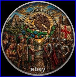 2024 Mexico 1oz Silver Libertad Battle Tenochtitlan Mintage 499 In Capsule & COA