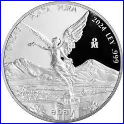 2024 Mexico 2 oz Fine Silver 999 PROOF Libertad (Two Ounces) in Capsule