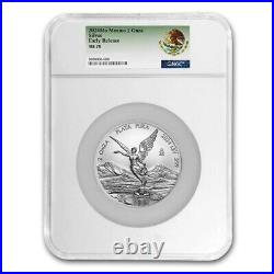 2024 Mexico 2 oz Silver Libertad MS-70 NGC (ER, Coat of Arms)