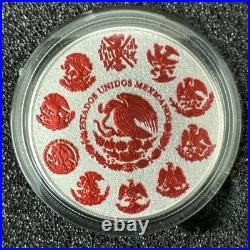 2024 Mexico BU 1 oz Silver Libertad Diamond Dust Fire PiK Coins Edition Rare