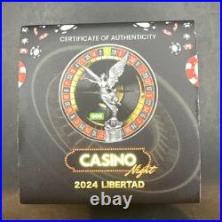 2024 Mexico Libertad 019/499 Roulette Casino Night Edition 1 oz Silver Coin 2024 Mexico Libertad 019/499 Roulette Casino Night Edition 1 oz Silver Coin