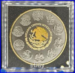 2024 Mexico Libertad 1 Oz Silver Golden Ring Holo Ruthenium Edition
