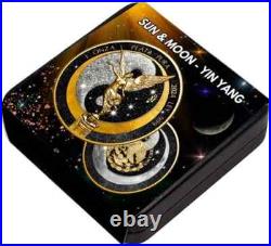 2024 Mexico Libertad 1 Oz Silver Sun & Moon Yin Yang Diamond Dusted 2024 Mexico Libertad 1 Oz Silver Sun & Moon Yin Yang Diamond Dusted