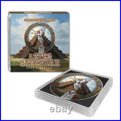 2024 Mexico Libertad 1 oz Silver Colored Aztec Calender Edition MIntage of 100