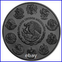 2024 Mexico Libertad 1 oz Silver Colored & Ruthenium Gilded La Calavera