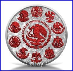 2024 Mexico Libertad 1 oz Silver Diamond Dust Fire Edition