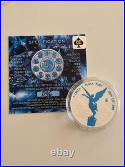 2024 Mexico Libertad 1 oz Silver Diamond Dusted & Ice Edition