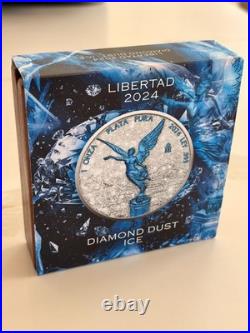 2024 Mexico Libertad 1 oz Silver Diamond Dusted & Ice Edition
