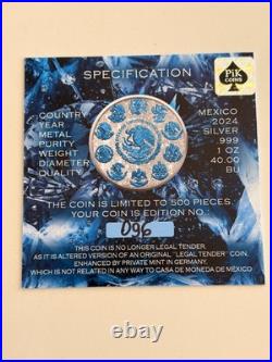 2024 Mexico Libertad 1 oz Silver Diamond Dusted & Ice Edition