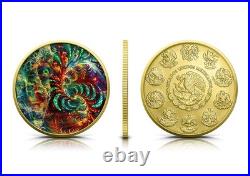 2024 Mexico Libertad 1 oz Silver Fractal Destiny Metallic Color with Green Holo