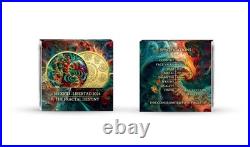 2024 Mexico Libertad 1 oz Silver Fractal Destiny Metallic Color with Green Holo