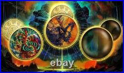 2024 Mexico Libertad 1 oz Silver Fractal Destiny Metallic Color with Green Holo