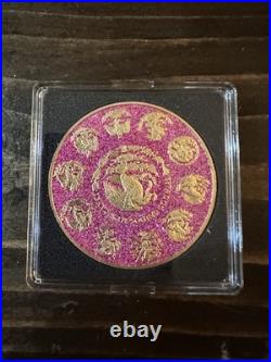 2024 Mexico Libertad 1 oz Silver Pink Sapphire Dusted with Mother of Pearl