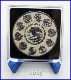 2024 Mexico Libertad 1oz Silver Coin - Mother of Pearl Black Platinum Edition