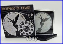 2024 Mexico Libertad 1oz Silver Coin - Mother of Pearl Black Platinum Edition