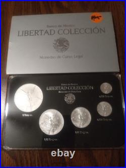 2024 Mexico Libertad 5-Coin Silver BU Set Banco de Mexico Fractional 2024 Mexico Libertad 5-Coin Silver BU Set Banco de Mexico Fractional
