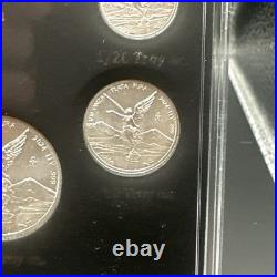 2024 Mexico Libertad. 999 Fine Silver 5 Coin Uncirculated Collection Set