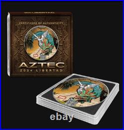 2024 Mexico Libertad Aztec Edition 1oz Silver Coin COA/NEWithMINTAGE 250 2024 Mexico Libertad Aztec Edition 1oz Silver Coin COA/NEWithMINTAGE 250