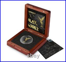 2024 Mexico Libertad Black & Gold Marble Coin 1 oz. 999 Silver in box with coa