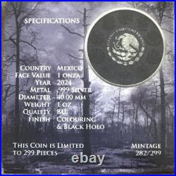 2024 Mexico Libertad Black Hologram Black Forest 1 oz Silver Colorized Coin
