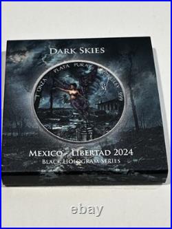 2024 Mexico Libertad Black Hologram Series- Dark Skies Edition- 1 oz Silver Coin