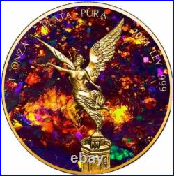 2024 Mexico Libertad Black Opal Edition 1 oz Silver Coin with Capsule & COA