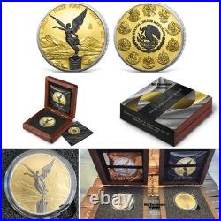 2024 Mexico Libertad Black Platinum & Gold Edition Coin 1 oz. 999 Silver Box/COA