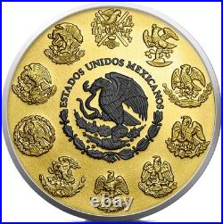 2024 Mexico Libertad Black Platinum & Gold Edition Coin 1 oz. 999 Silver Box/COA