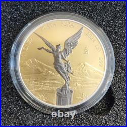 2024 Mexico Libertad Black Platinum & Gold Edition Coin 1 oz. 999 Silver Box/COA