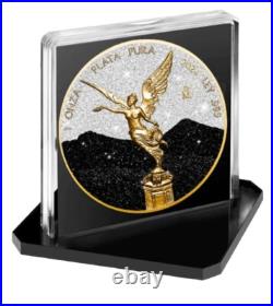 2024 Mexico Libertad Black & White Diamond Dust Edition 1oz Silver Coin