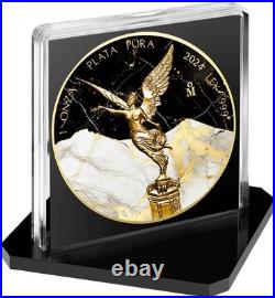 2024 Mexico Libertad Black & White Golden Marble Edition 1 oz. 999 Silver Coin 2024 Mexico Libertad Black & White Golden Marble Edition 1 oz. 999 Silver Coin