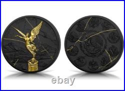 2024 Mexico Libertad Black and Gold Marble 1 oz Silver Colorized Ceramic Coated 2024 Mexico Libertad Black and Gold Marble 1 oz Silver Colorized Ceramic Coated
