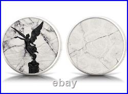 2024 Mexico Libertad Black and White Marble 1 oz Silver Colorized Ceramic Coated 2024 Mexico Libertad Black and White Marble 1 oz Silver Colorized Ceramic Coated