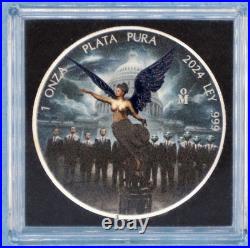 2024 Mexico Libertad Dark Secrets Aliens, 1 Oz. 999 Fine Silver, #194/299