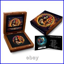 2024 Mexico Libertad Dia De Los Muertos 1oz Silver Colorized Ruthenium Coin