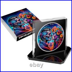 2024 Mexico Libertad Dia De Los Muertos CYBERPUNK 1 oz Colorized Silver Coin
