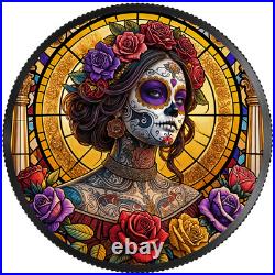 2024 Mexico Libertad Dia de los Muertos Stained Glass 1 oz Silver Colorized Coin 2024 Mexico Libertad Dia de los Muertos Stained Glass 1 oz Silver Colorized Coin