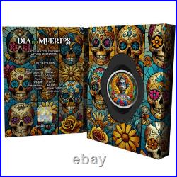 2024 Mexico Libertad Dia de los Muertos Stained Glass 1 oz Silver Colorized Coin 2024 Mexico Libertad Dia de los Muertos Stained Glass 1 oz Silver Colorized Coin