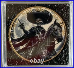 2024 Mexico Libertad El Charro Negro 24k Gold Gild 1 oz Silver Art Coin