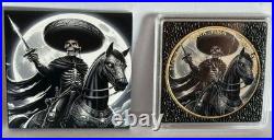 2024 Mexico Libertad El Charro Negro 24k Gold Gild 1 oz Silver Art Coin