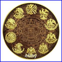 2024 Mexico Libertad Golden Aztec Dragon Edition 1 oz Silver Coin