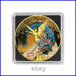2024 Mexico Libertad Golden Aztec Dragon Edition 1 oz Silver Coin