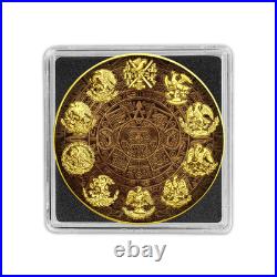 2024 Mexico Libertad Golden Aztec Dragon Edition 1 oz Silver Coin